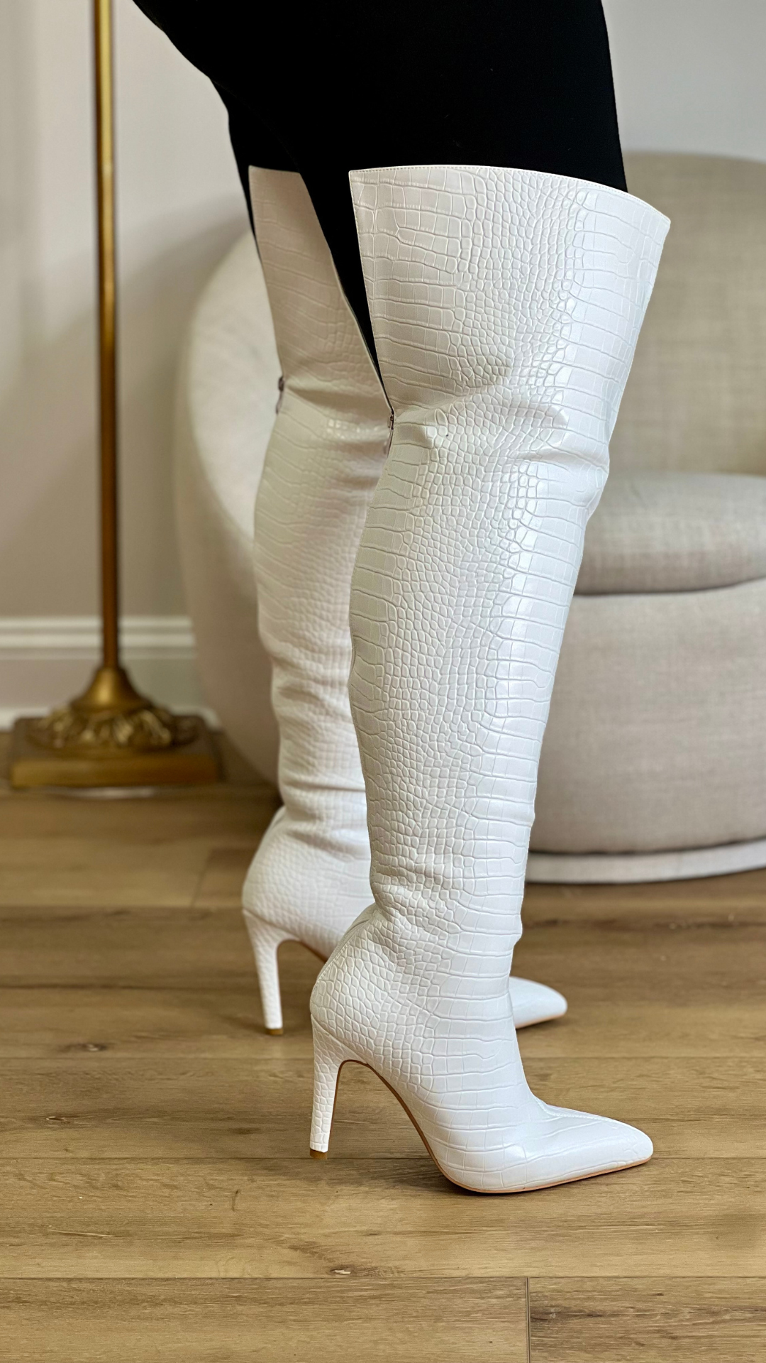 RASHIDA - WHITE THIGH HIGH