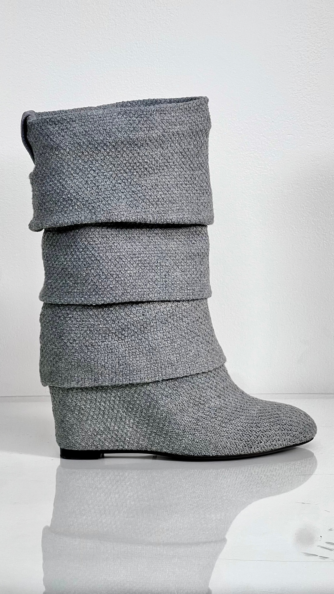 LONDON WEDGE BOOT - GREY