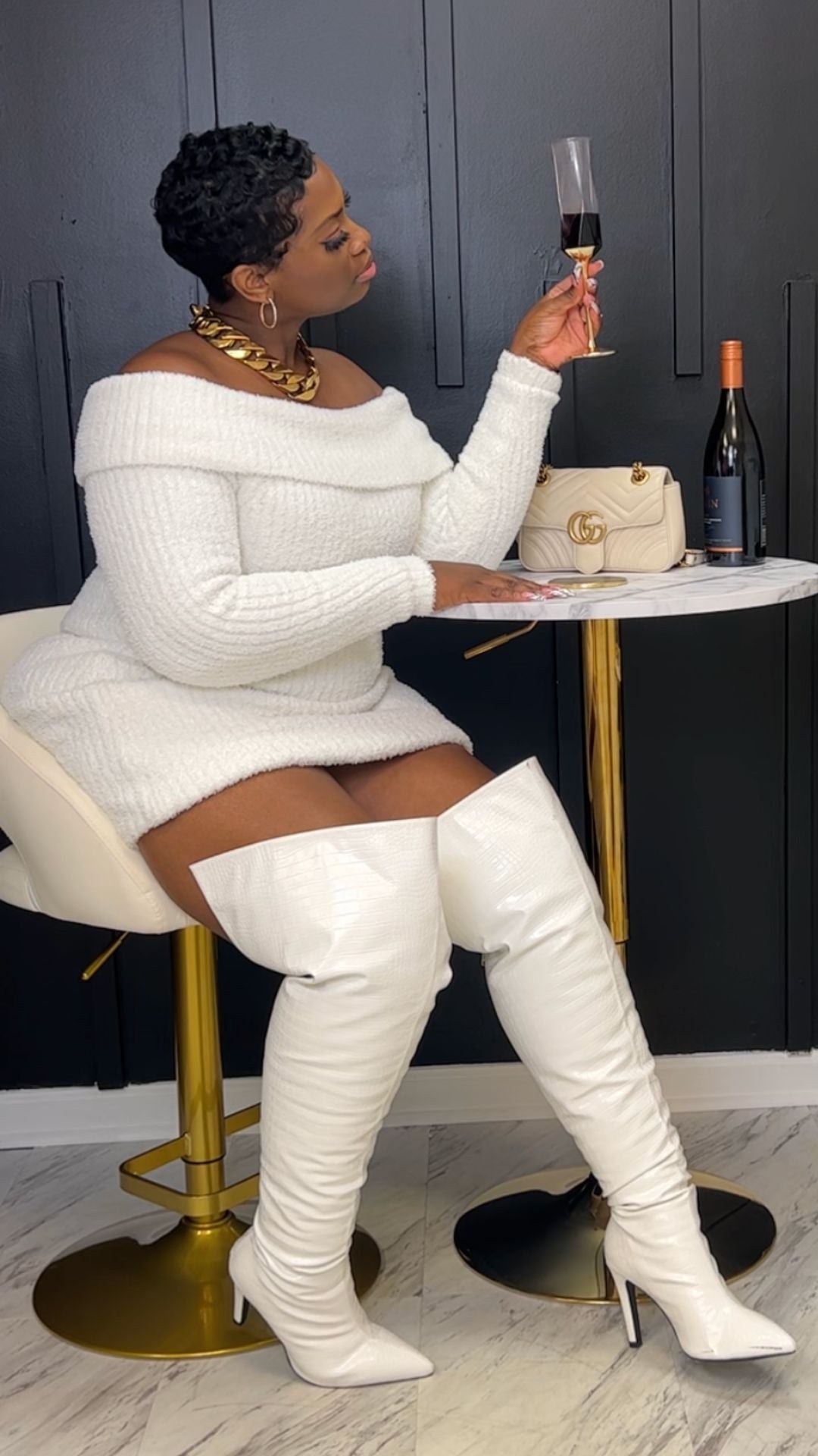 RASHIDA - WHITE THIGH HIGH