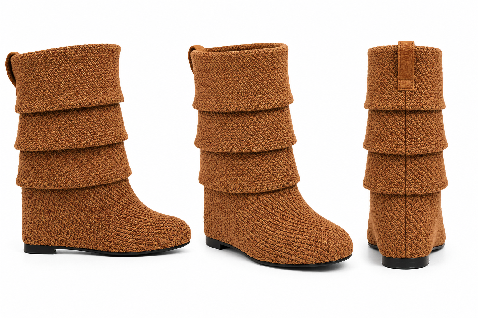 LONDON WEDGE BOOT - CAMEL