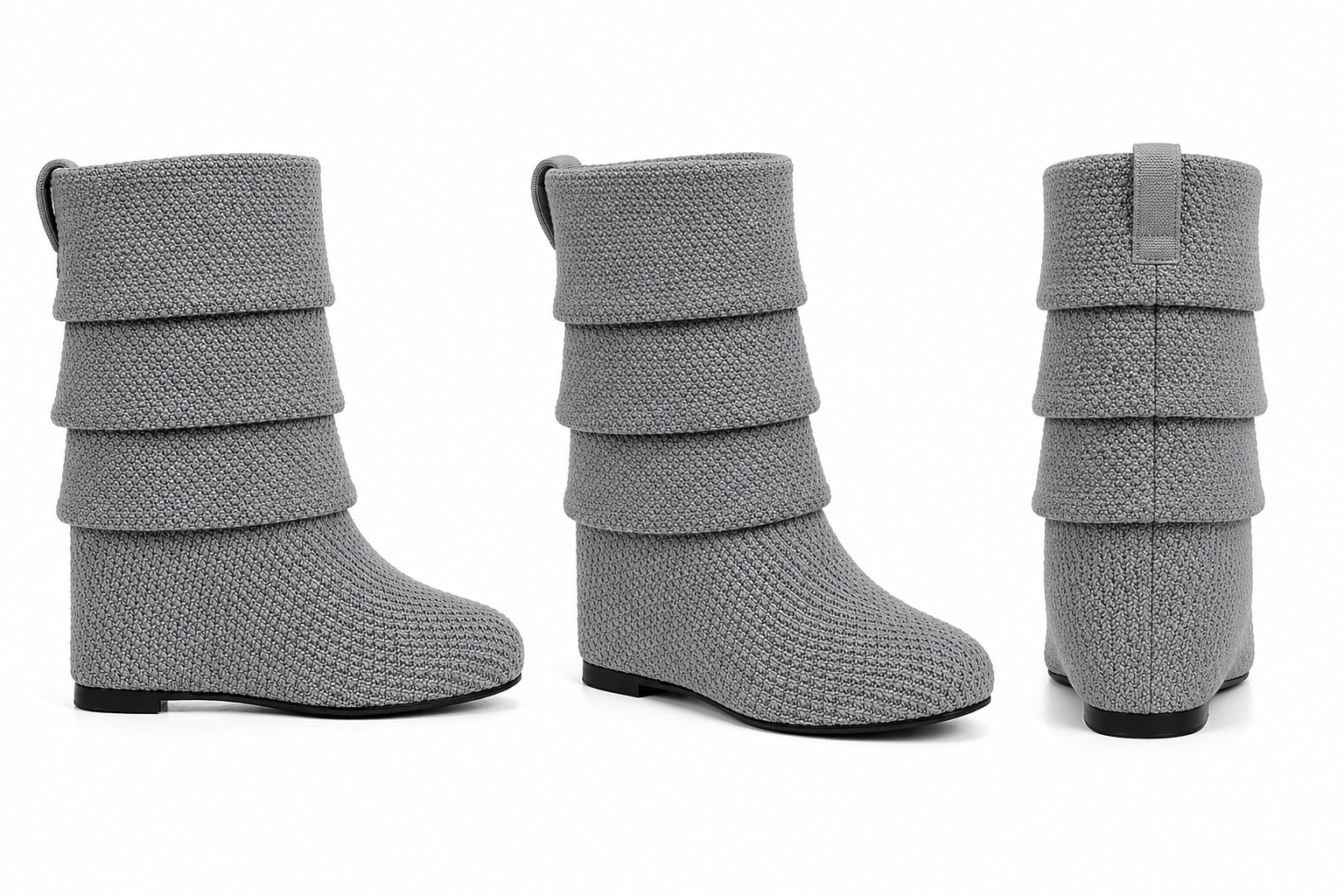 LONDON WEDGE BOOT - GREY