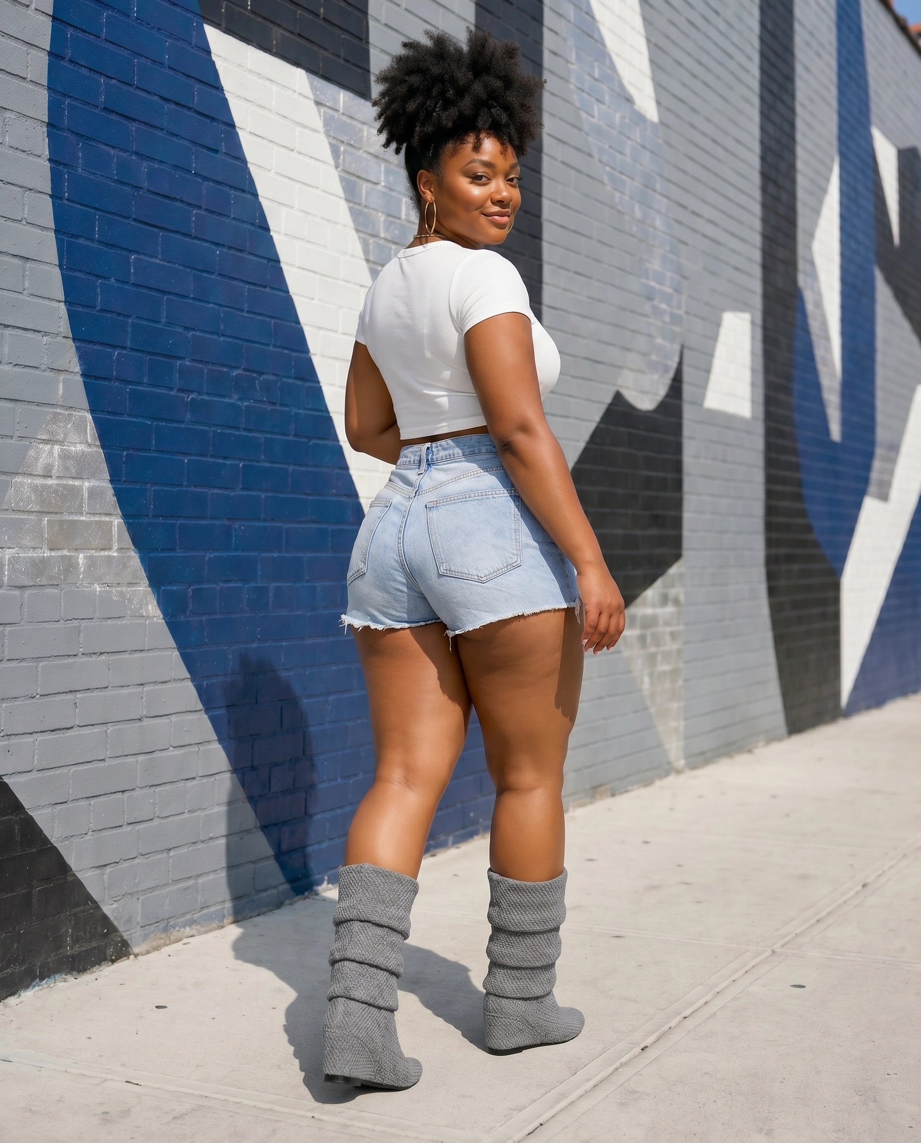 LONDON WEDGE BOOT - GREY