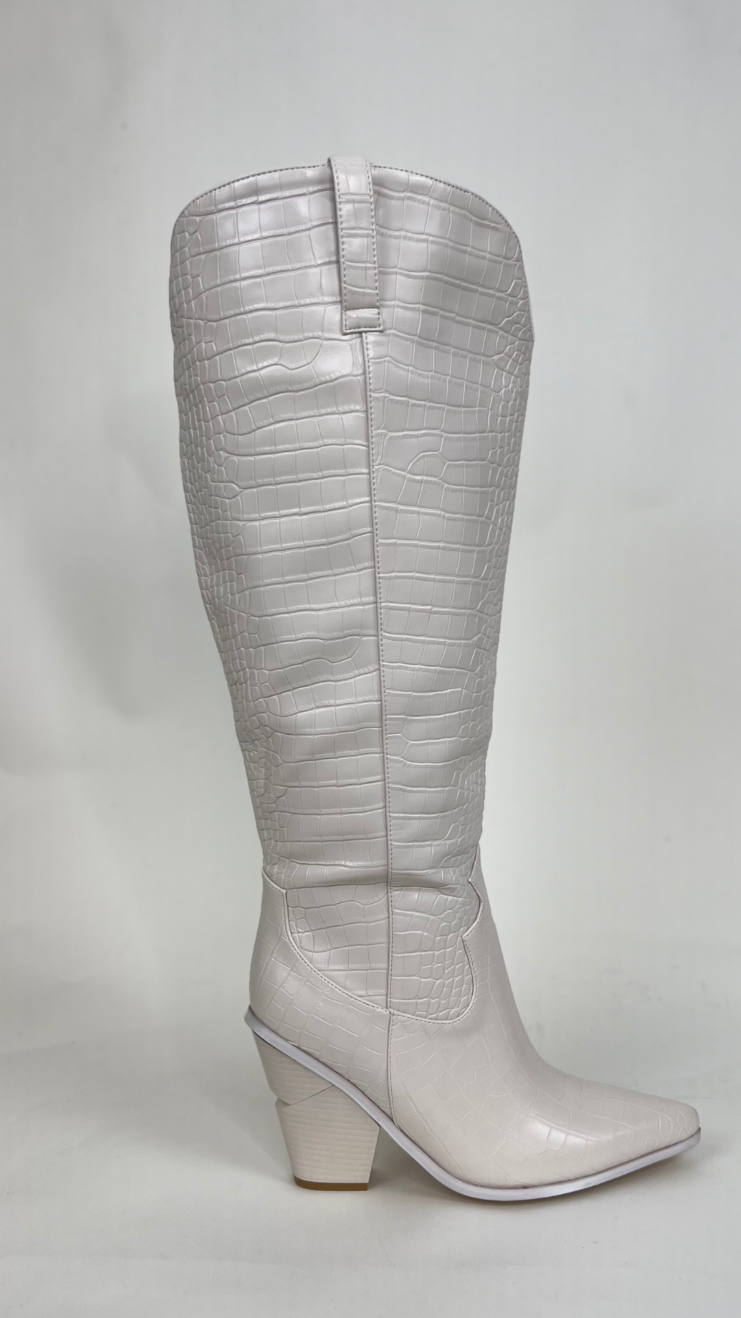 NYLAH COWGIRL KNEE HIGH - BONE