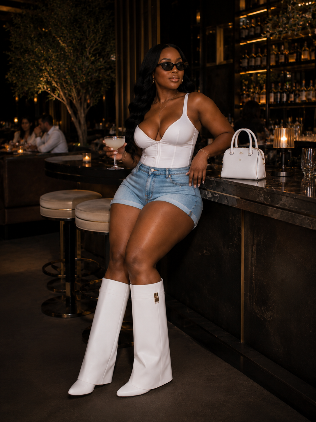 KAYLEE WIDE CALF - WHITE