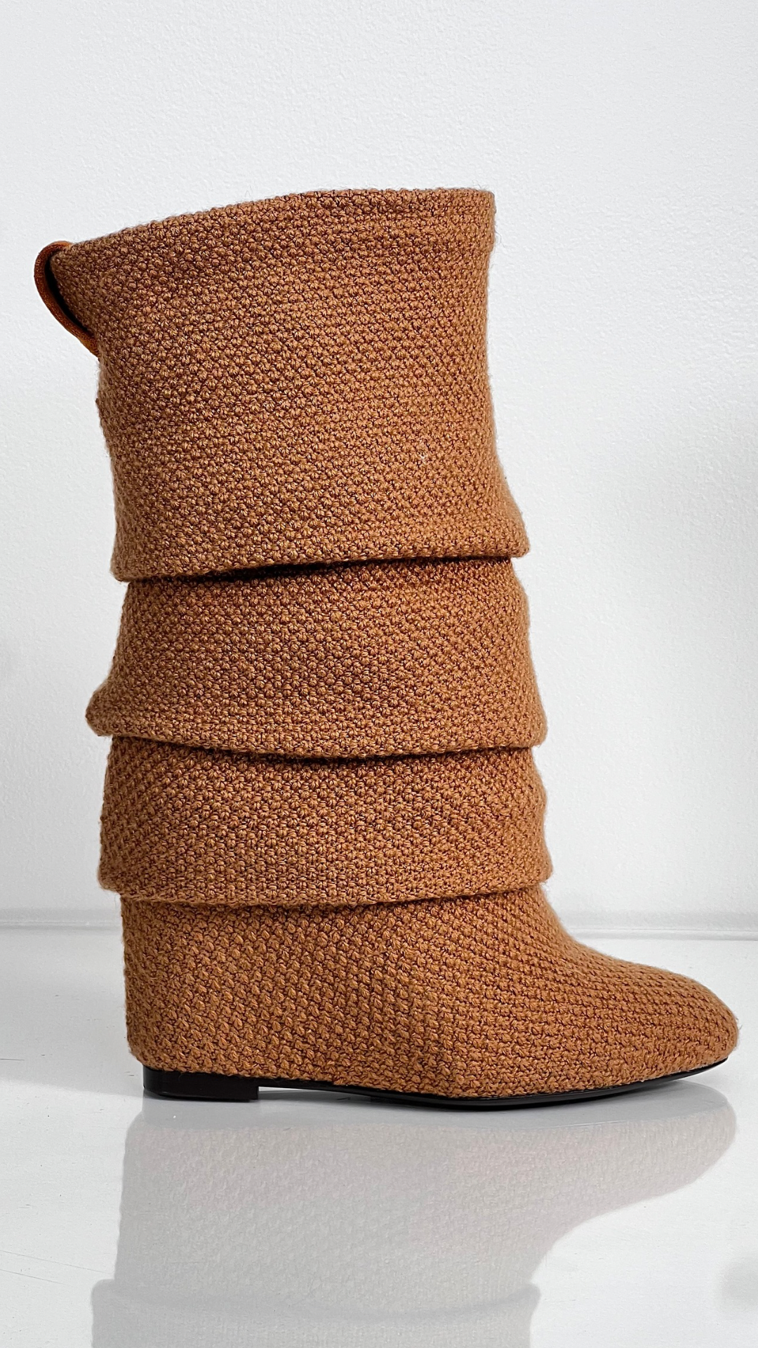 LONDON WEDGE BOOT - CAMEL