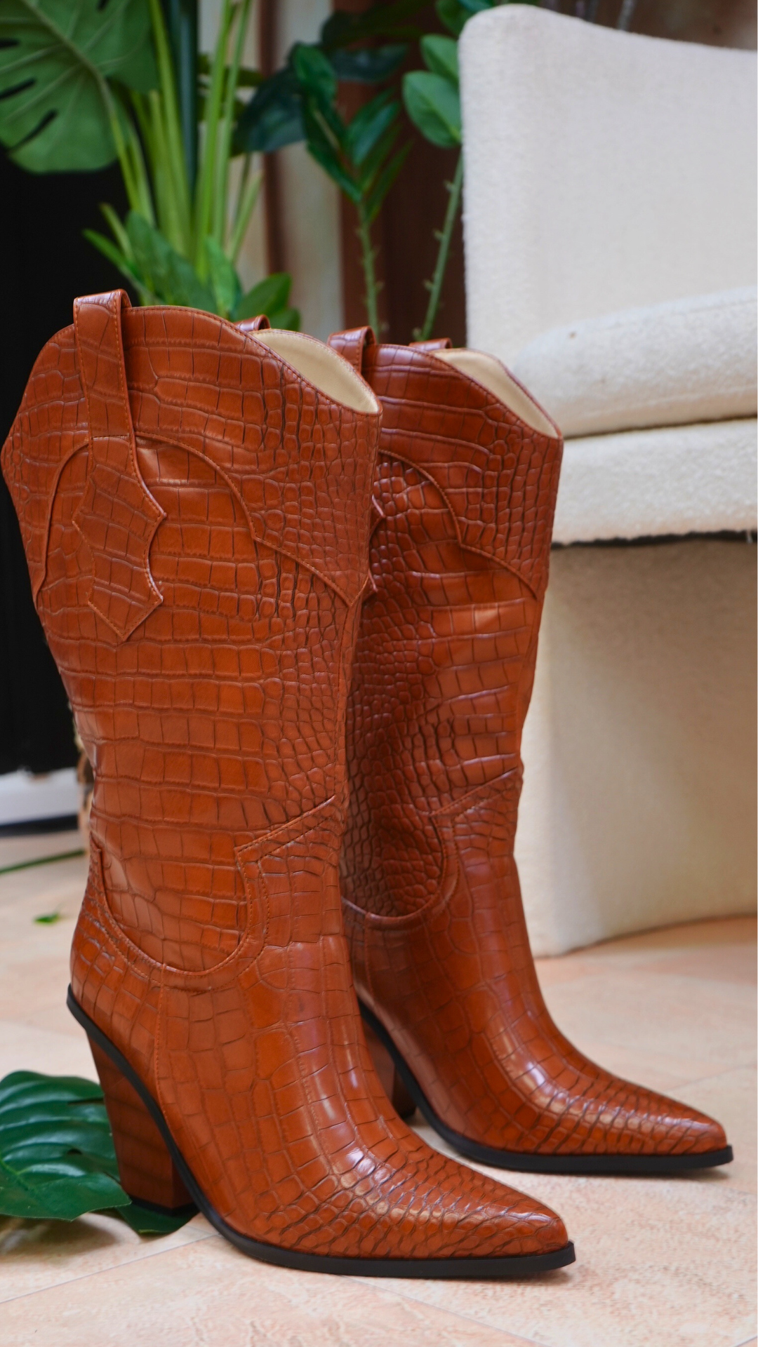 NYLAH MID CALF - BROWN