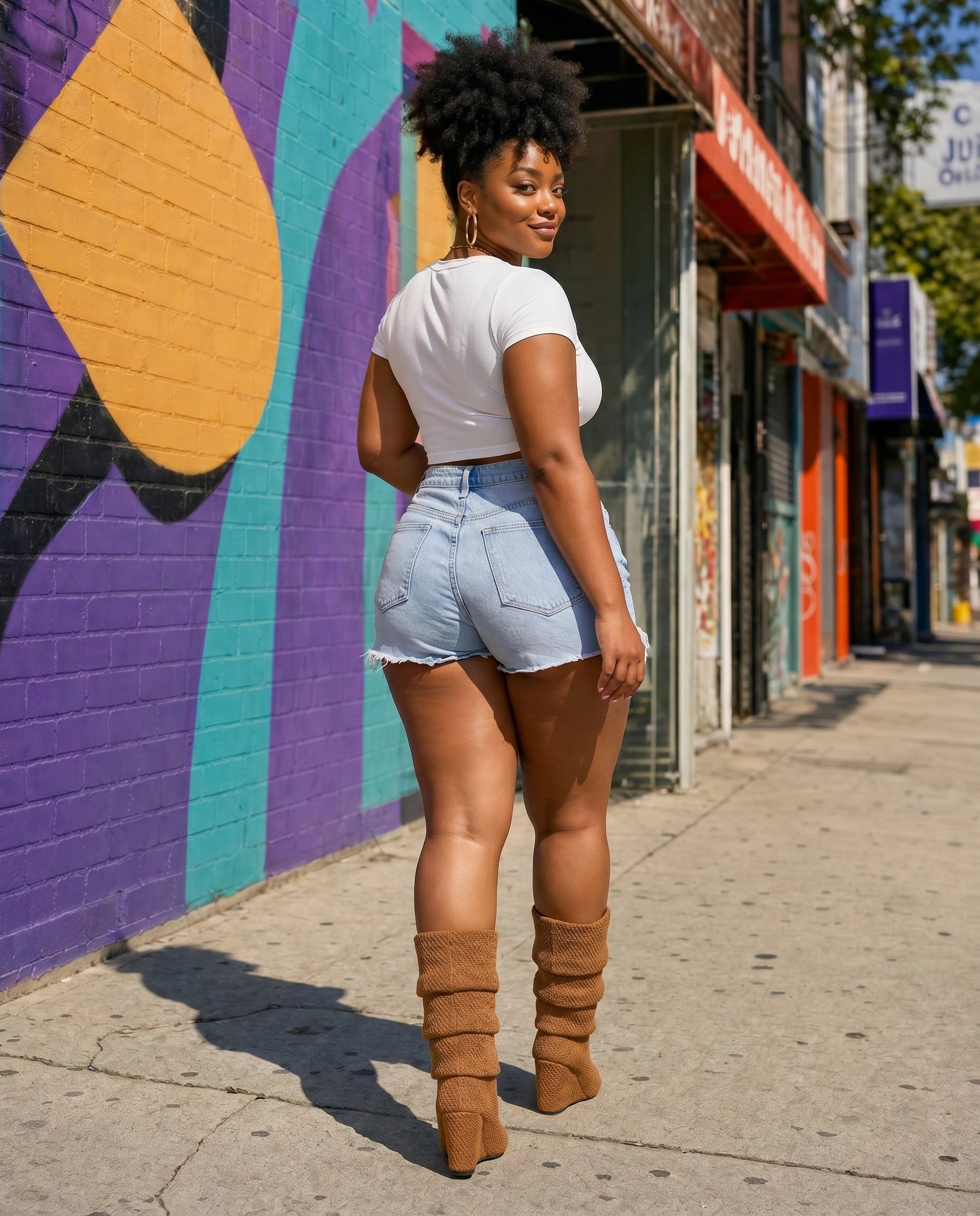 LONDON WEDGE BOOT - CAMEL