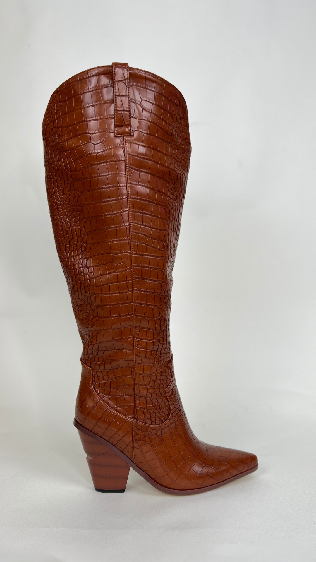 NYLAH COWGIRL KNEE HIGH - BROWN
