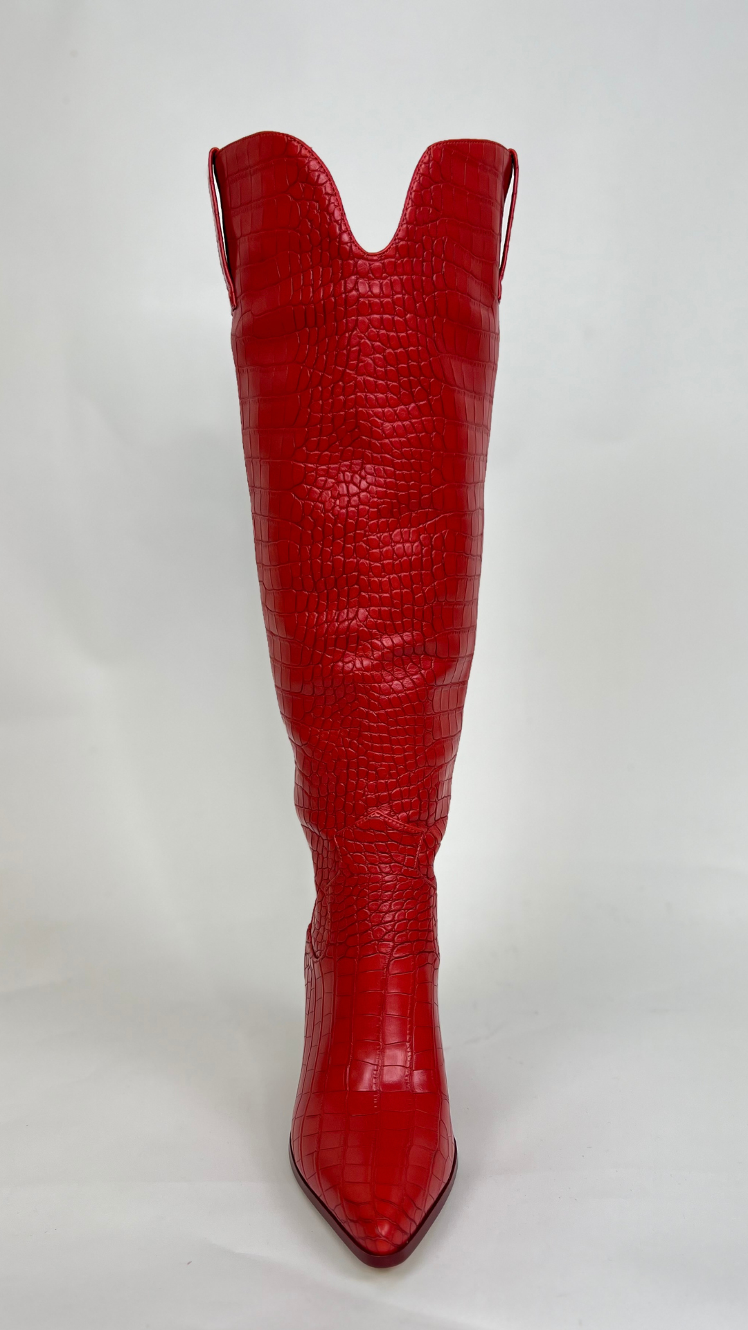 NYLAH COWGIRL KNEE HIGH - RED